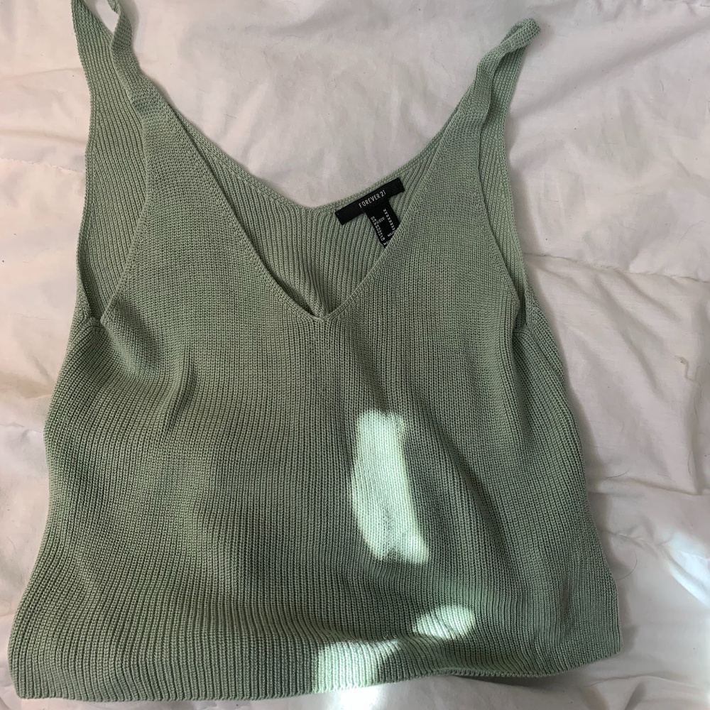 Green Crop Top
